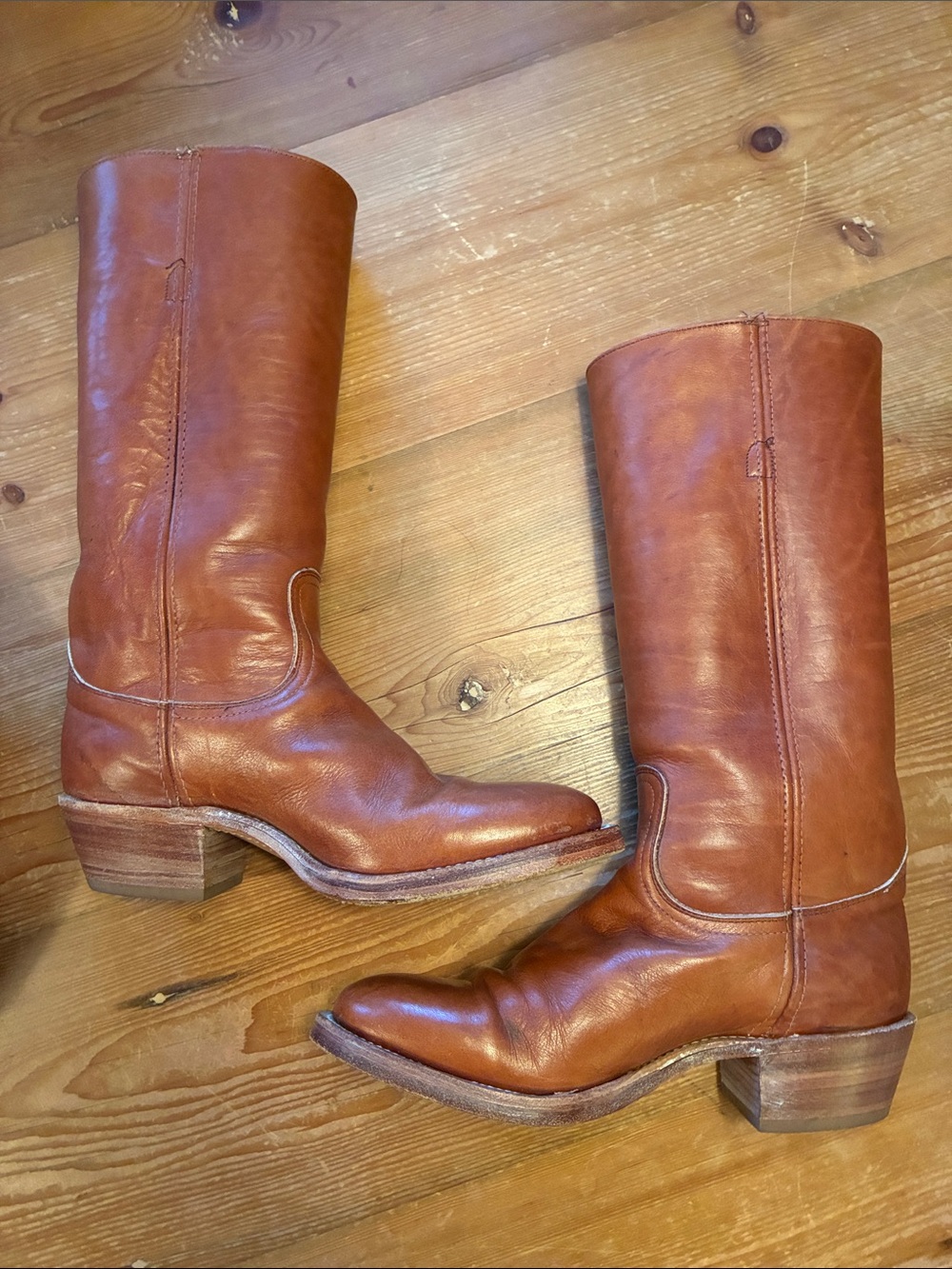 Vintage Frye Campus Tall Stovepipe Boots - 8D Mens - 10M Womens - Picture 4 of 16